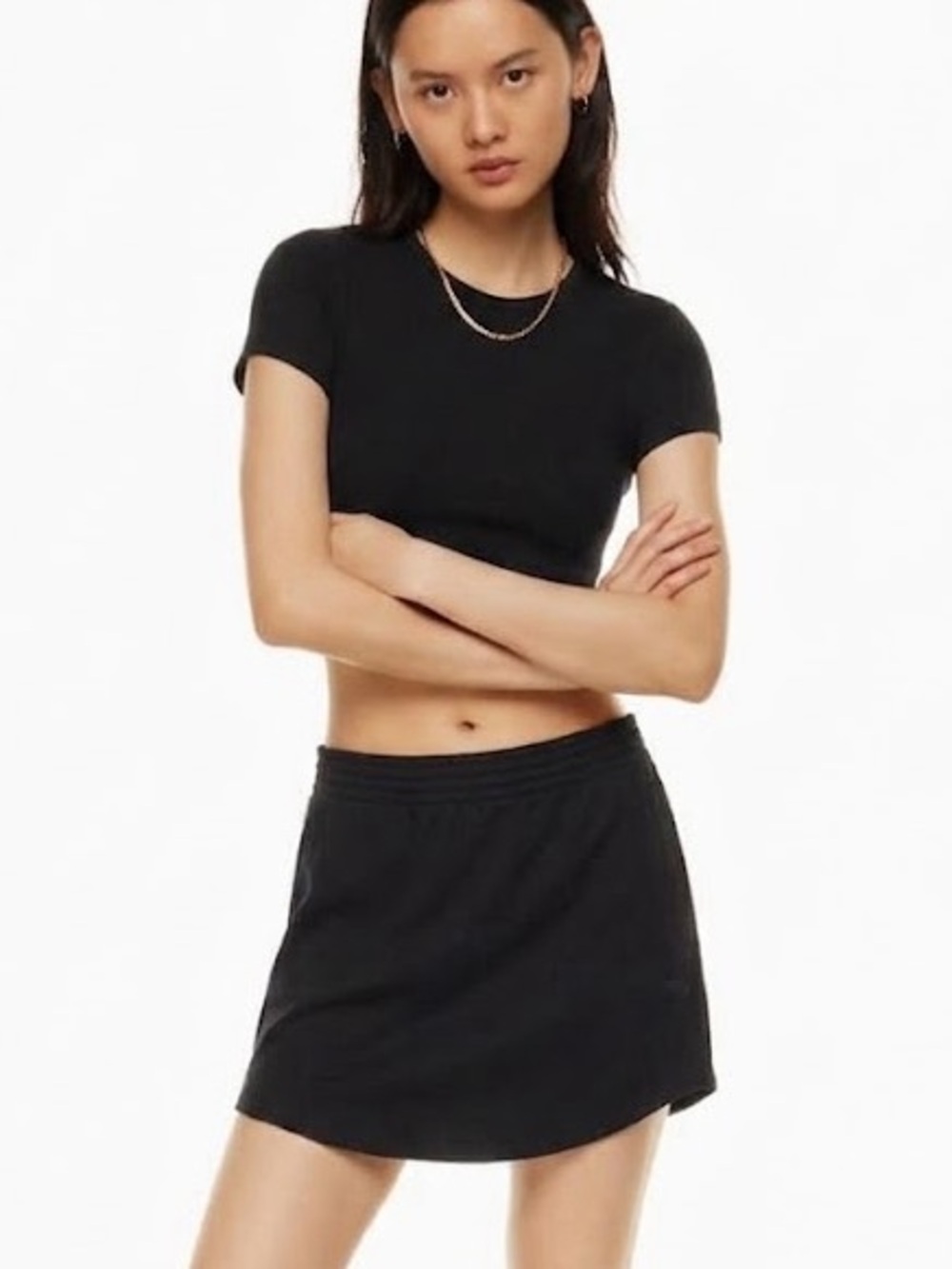 Aritzia Tna Sweatfleece Terry Fleece Perfect Fit Mini Skirt